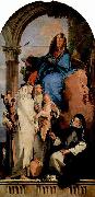 Giovanni Battista Tiepolo Madonna mit Hl. Katharina, Hl. Rosa, die das Kind halt und der hockenden Hl. Agnes France oil painting artist